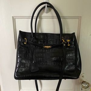 Focus Paris Black Alligator Bag